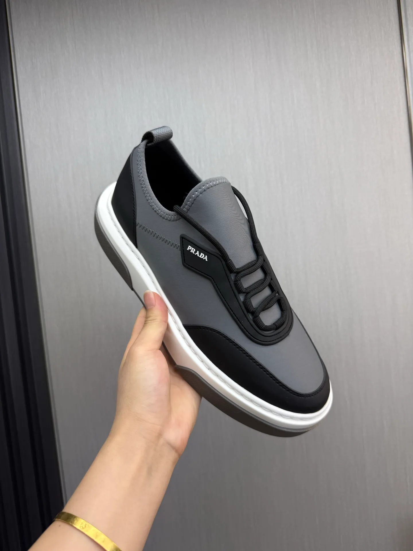 Men's shoes 💰580💰 [PRADA] Men's shoes are popular in the counter, official website is synchronized, 1 high-quality shipment ✔️Original cowhide splicing + cowhide lining, 1🆚1 replica, original sole, 38-45 (45 customized, non-refundable)